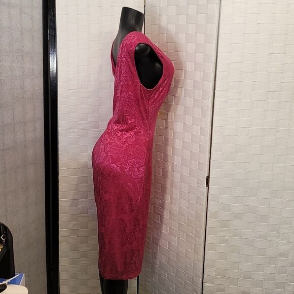 BRAND NEW CONNECTED APPAREL ROUND-NECK SLEEVELESS FLORAL LACE SHEATH DRE… - Picture 3 of 13